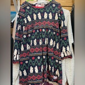 Flower sack Christmas Hippopotamus Outfit Girls size 10